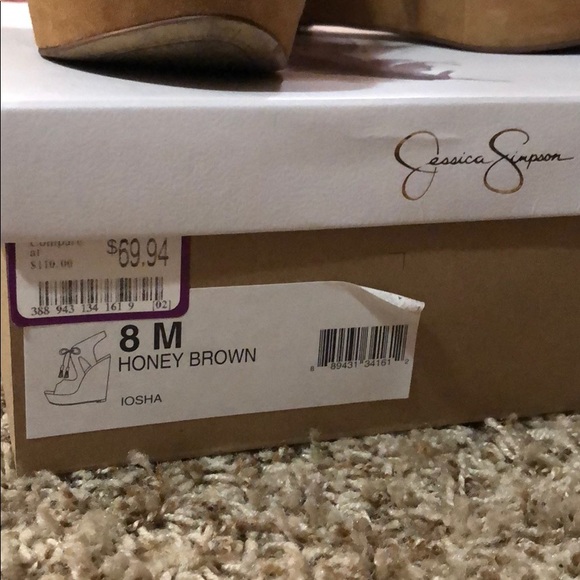 Jessica Simpson Wedges sz 8 - Picture 2 of 5